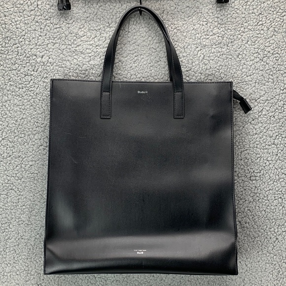 Hazzys Studio H Tote Bag‎ Women’s Black Leather Shoulder Handbag - Picture 1 of 16